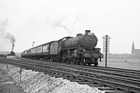 Photo 2 B1 class number 61018 in charge of an excursion which started at Lightcliffe, at Castleton South Junction.  RS Greenwood